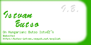 istvan butso business card